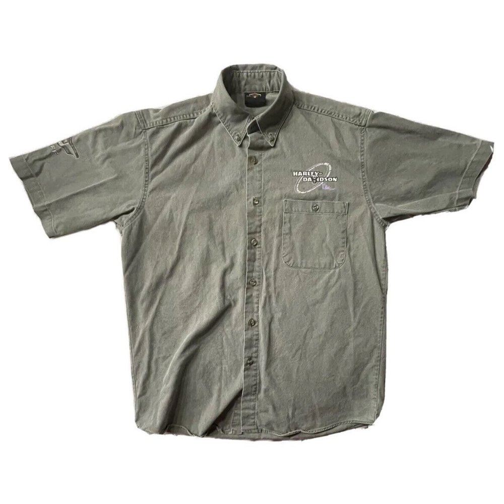 VTG 1998 Harley Davidson Willie G Daytona Bike Week STAFF Denim Shirt Size M EUC